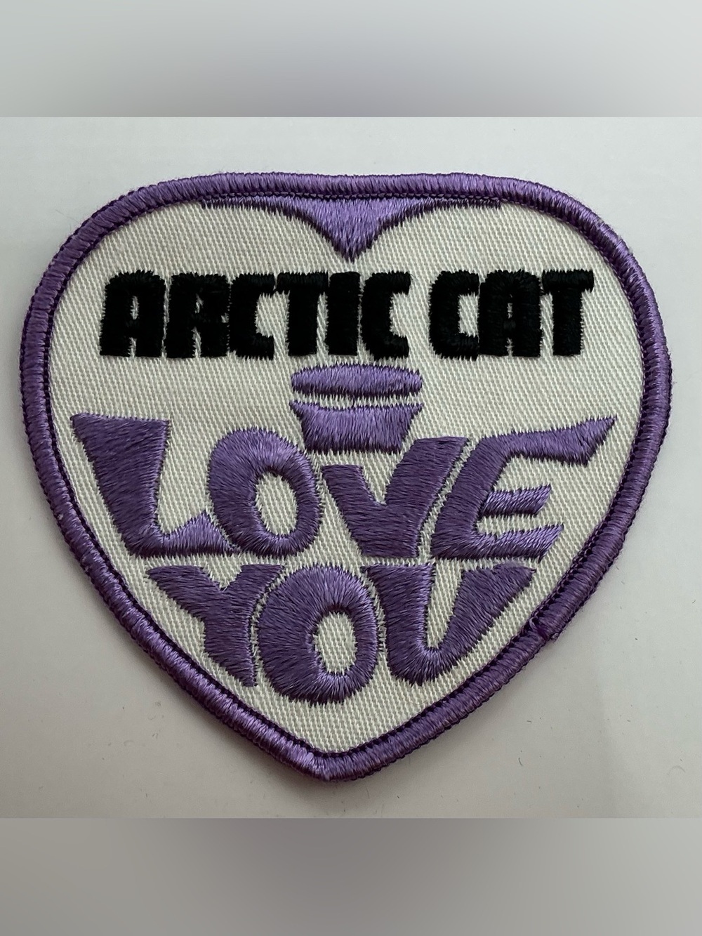 MEN’S ORIGINAL VINT 1970’S NOS NOSTALGIC ARCTIC CAT SNOWMOBILES I LOVE YOU PATCH